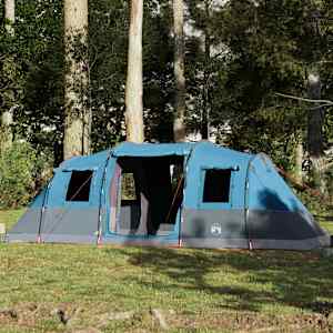 Družinski šotor za 6 oseb moder vodoodporen