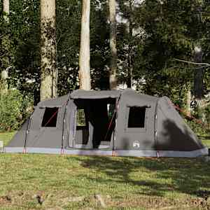 Družinski šotor za 6 oseb rjav vodoodporen