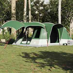 Šotor za kampiranje za 5 osebe zelen vodoodporen