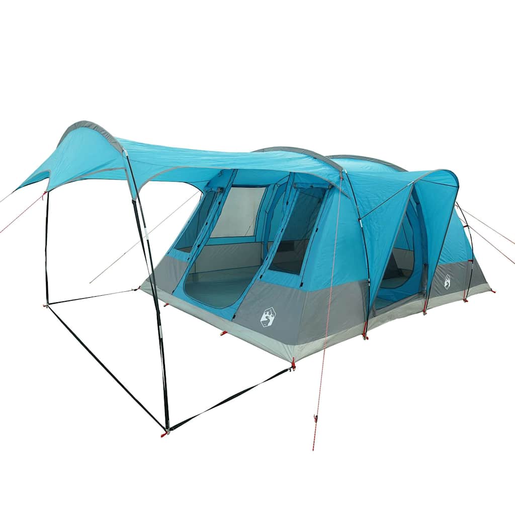 vidaXL Cort de camping pentru 5 persoane, albastru, impermeabil