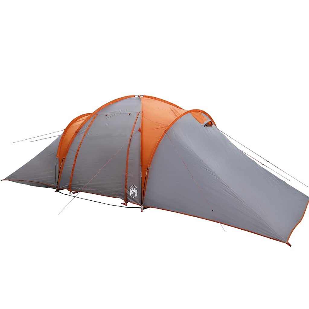 Tente familiale à dôme 6 personnes gris et orange imperméable vente en gros tente vidaXL