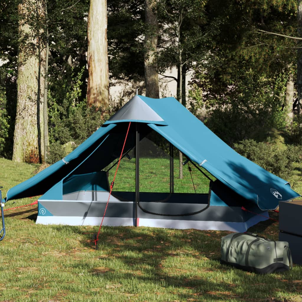 Tenda de campismo para 2 pessoas tecido impermeável azul