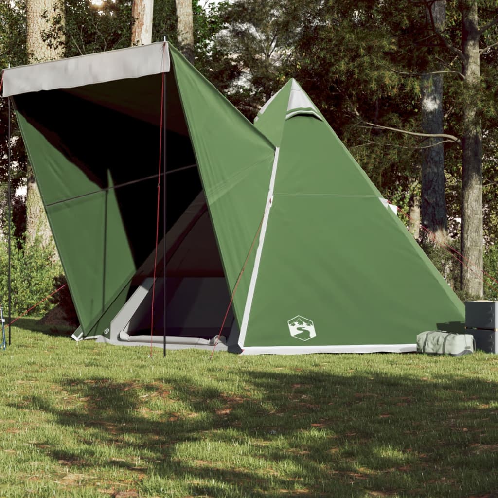 Tenda familiar tipi para 6 pessoas impermeável verde