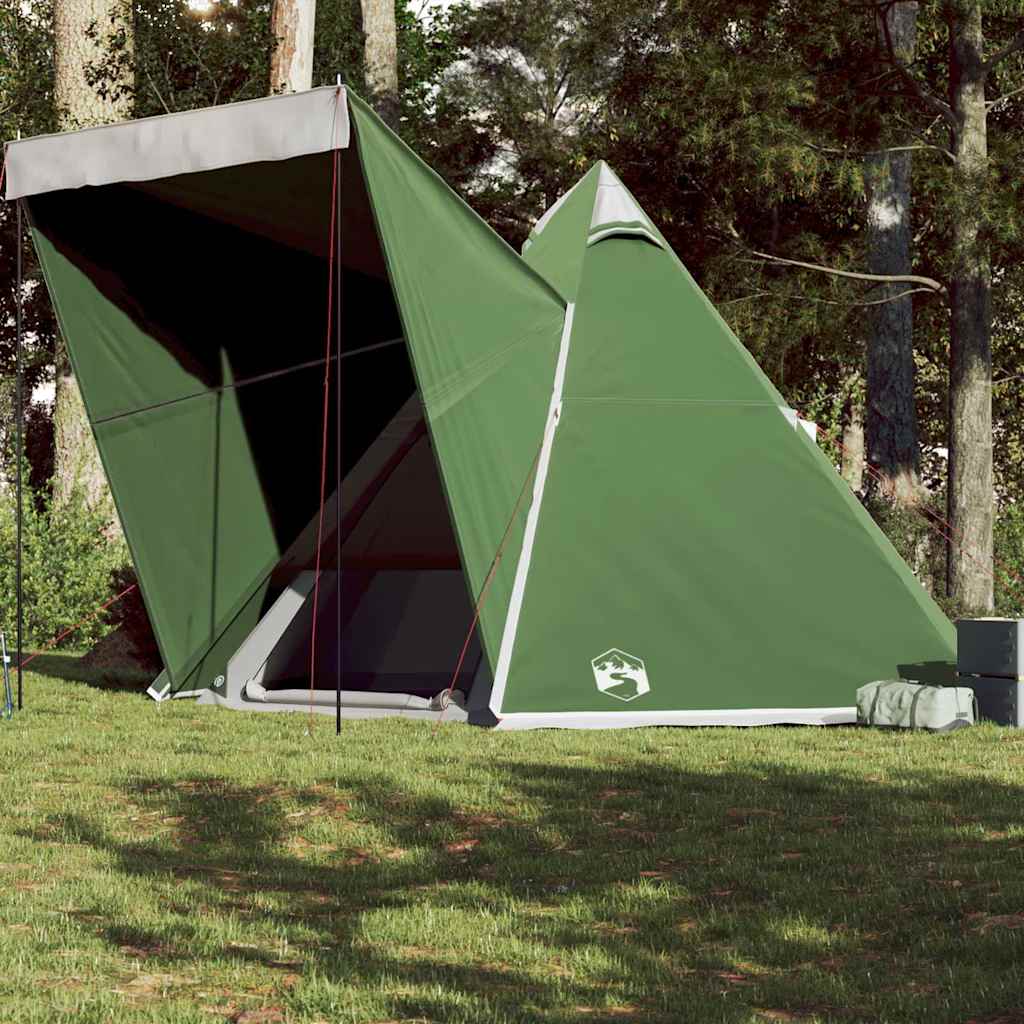 vidaXL 6-personers campingtelt vandtæt grøn