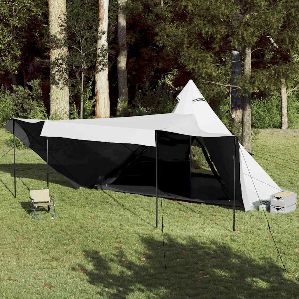 vidaXL Tipi-Familienzelt 8 Personen Weiß Verdunkelt Wasserdicht