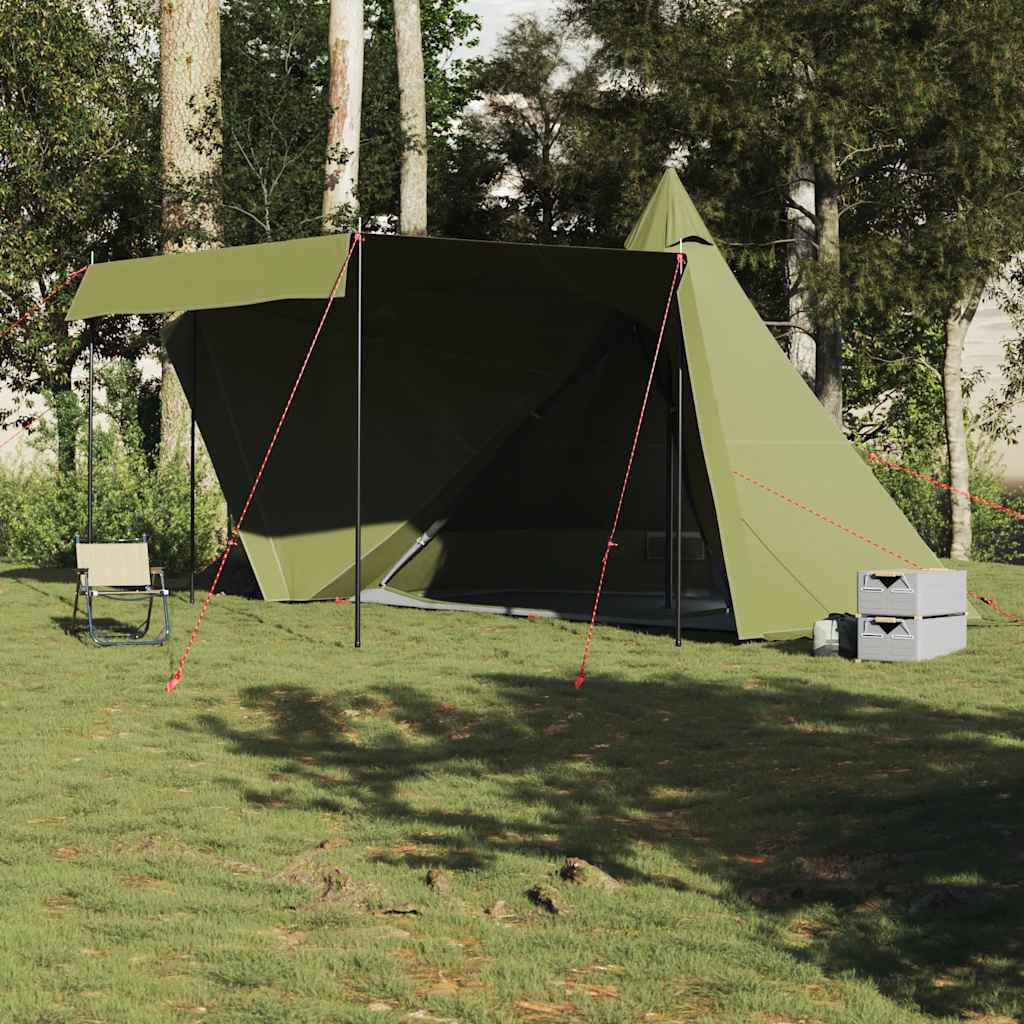 vidaXL Tipitent 6-persoons waterdicht olijfgroen afbeelding