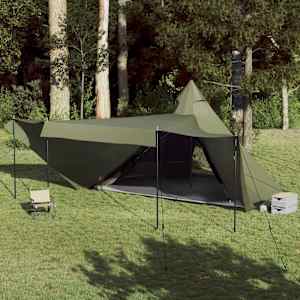 Družinski šotor tipi za 8 oseb olivno zelen vodoodporen
