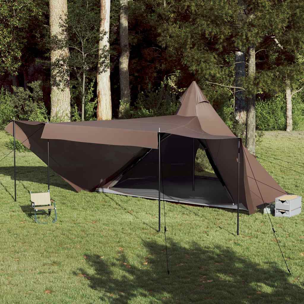 vidaXL Tipi-Familienzelt 8 Personen Braun Wasserdicht