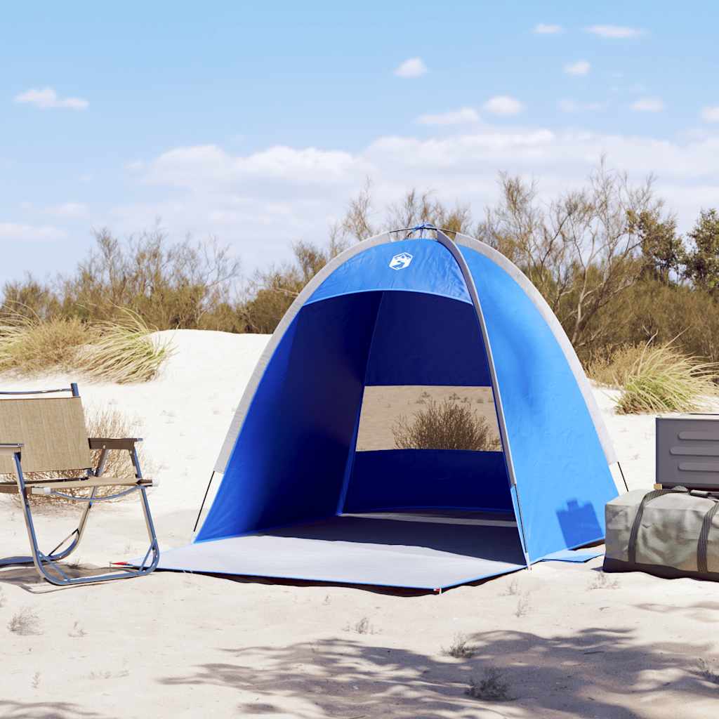 vidaXL Strandtent 3-persoons waterdicht azuurblauw afbeelding