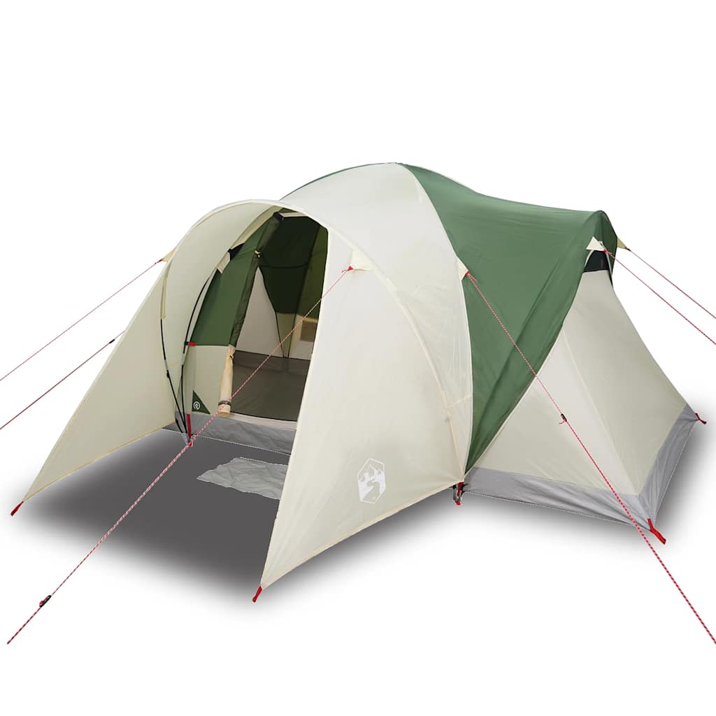 vidaXL Cort de camping cupolă pentru 6 persoane, verde, impermeabil