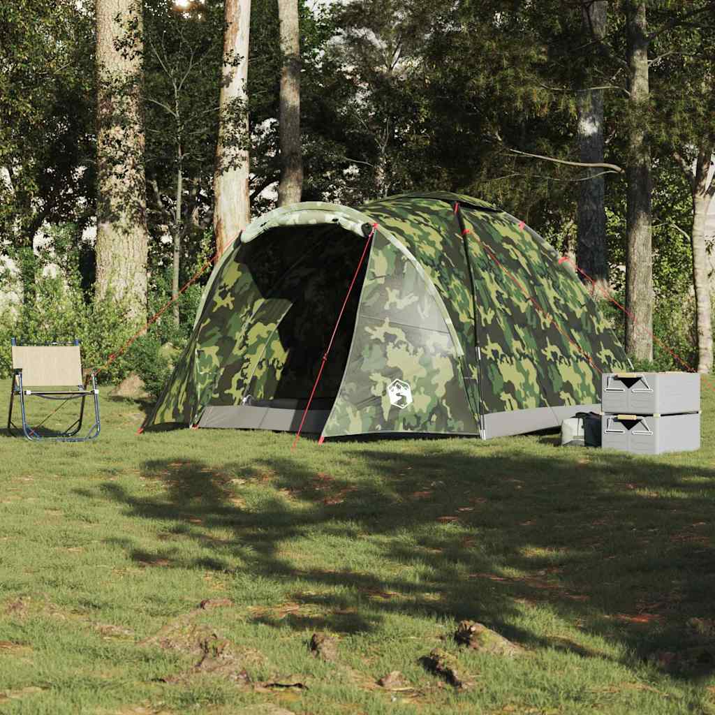 vidaXL Cort de pescuit pentru 2 persoane, camuflaj, impermeabil