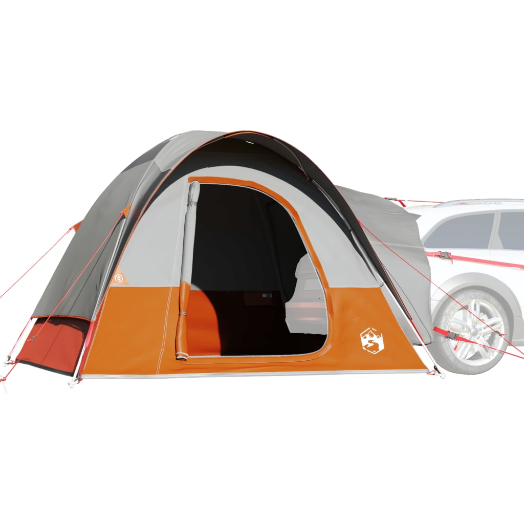 Tenda da Campeggio 4 Persone Grigio e Arancione Impermeabile