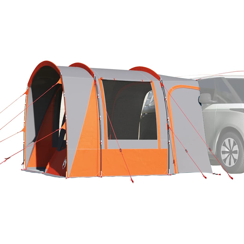 vidaXL Autozelt 4 Personen Grau und Orange Wasserfest