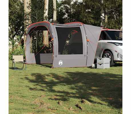 vidaXL Tente de voiture gris et orange imperm&eacute;able