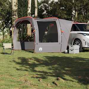 vidaXL Tente de voiture gris et orange imperm&eacute;able