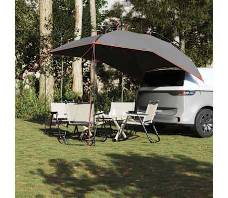 vidaXL Automobilinė palapinė, pilkos/oranžinės, atspari vandeniui