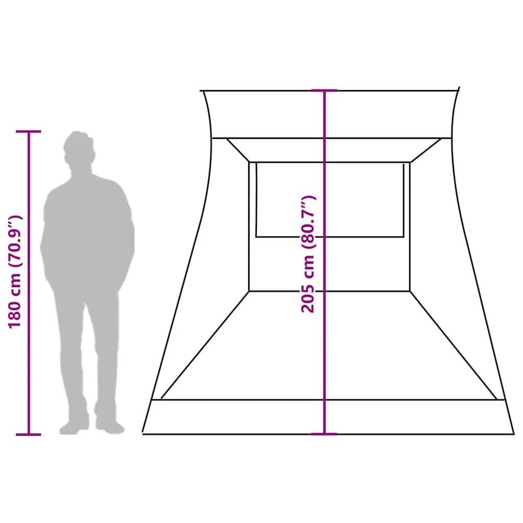 Stan do auta pro 2 osoby, olivově zelený, vodotěsný - obrázek 17