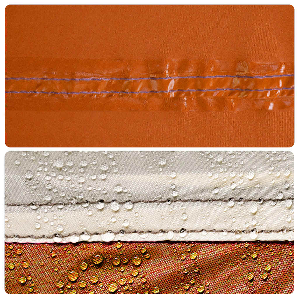 Tente familiale tunnel 8 tendance personnes gris et orange imperméable tente vidaXL