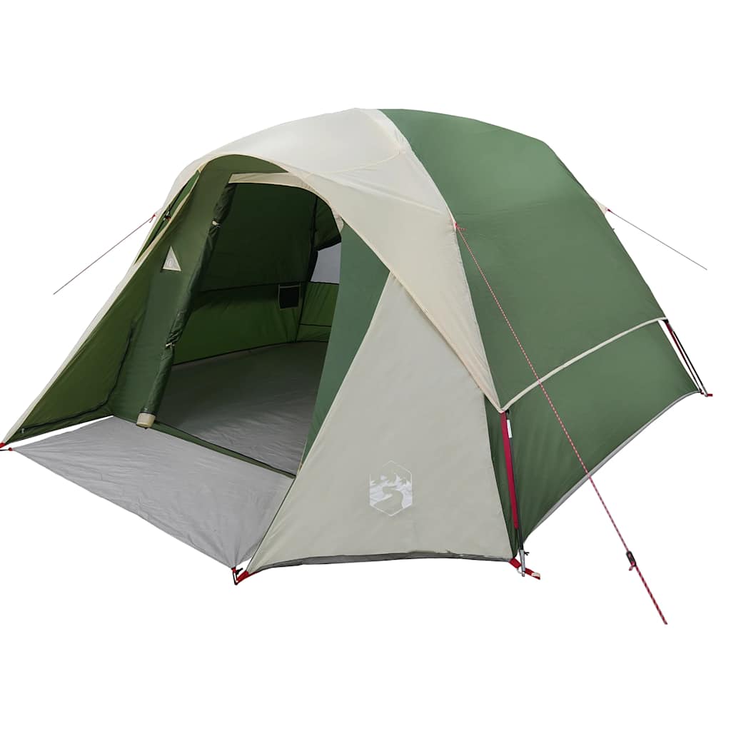 vidaXL Cabină cort de camping, 4 persoane, verde, impermeabil