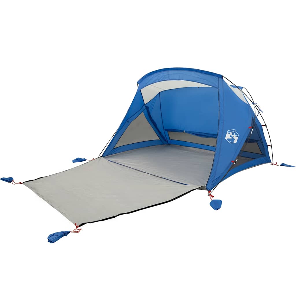vidaXL Strandtent 2-persoons waterdicht azuurblauw afbeelding