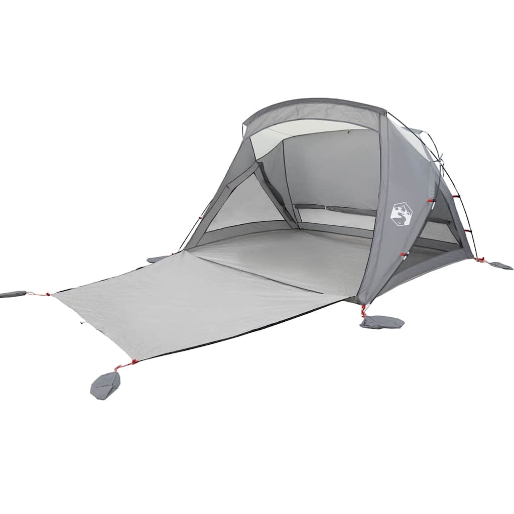 vidaXL Strandtent 2-persoons waterdicht grijs afbeelding