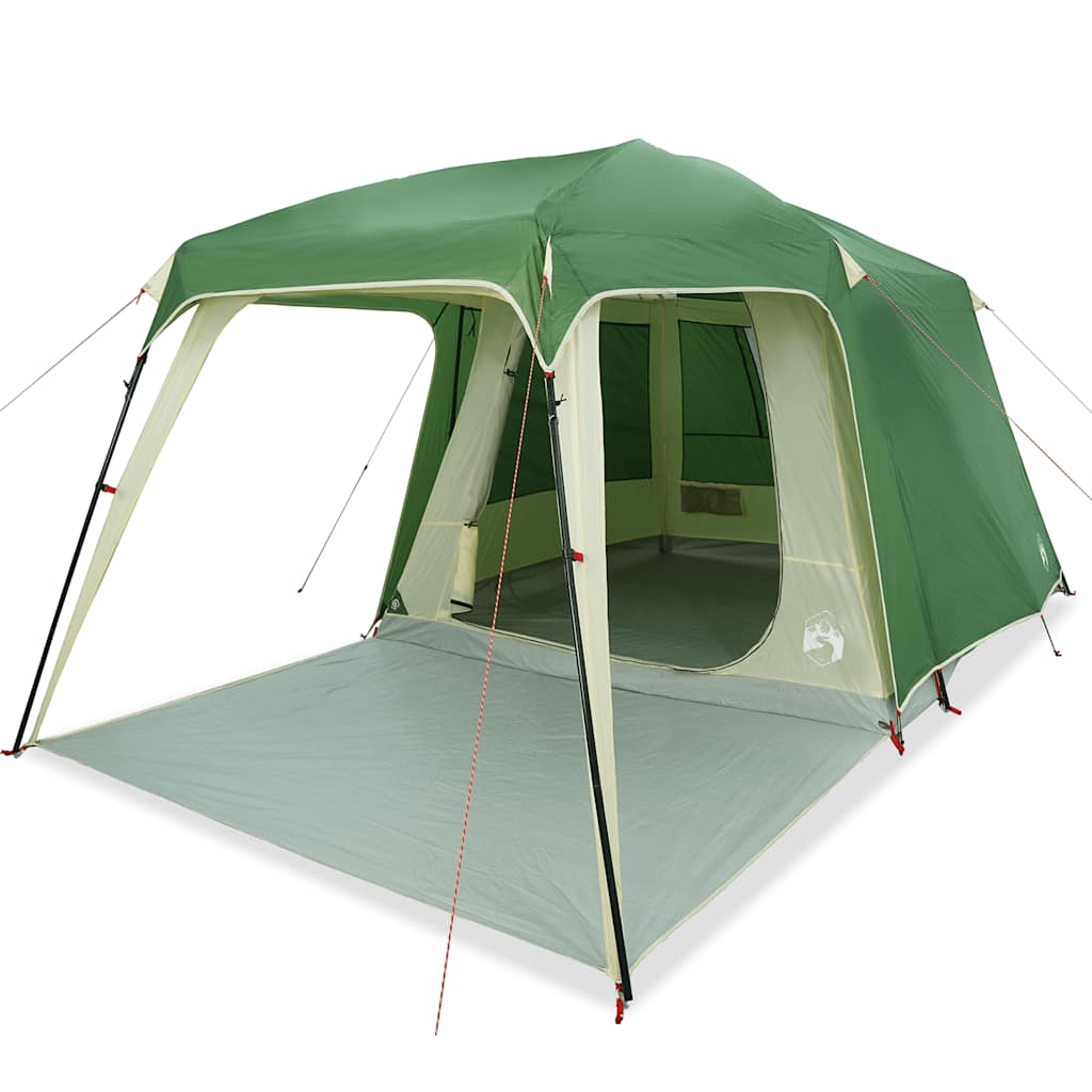 vidaXL Šotor za kampiranje z verando Dome 5-Person Green Waterproof