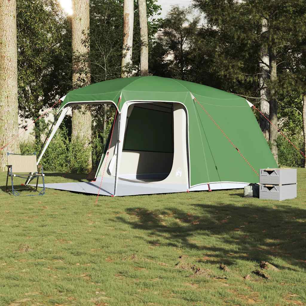 vidaXL Kampeertent met verandakoepel 5-persoons waterdicht groen afbeelding