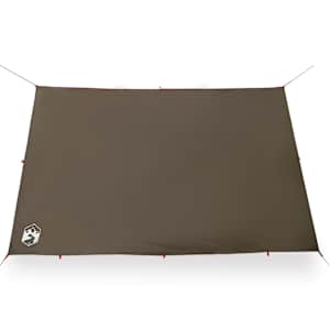 Kempingová plachta hnědá 306 x 306 cm nepromokavá - obrázek 5