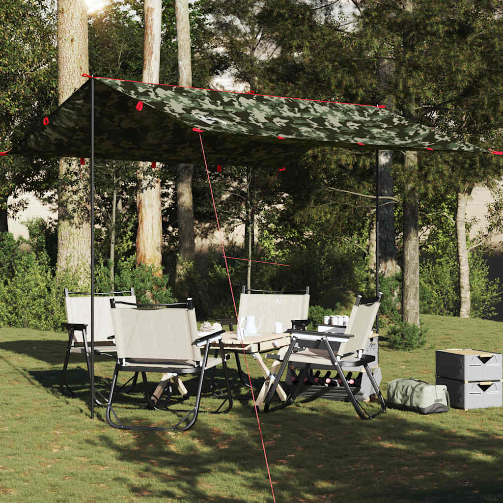 vidaXL Tarp kamouflage 306x306 cm vattent&auml;t