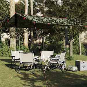 Ponjava za kampiranje kamuflažna 306x306 cm vodoodporna