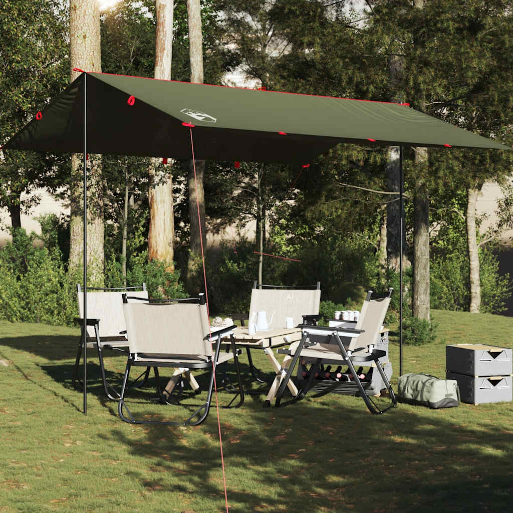 vidaXL Tarp olivgr&ouml;n 366x306 cm vattent&auml;t