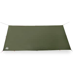 Kempingová plachta olivově zelená 406 x 306 cm nepromokavá - obrázek 5