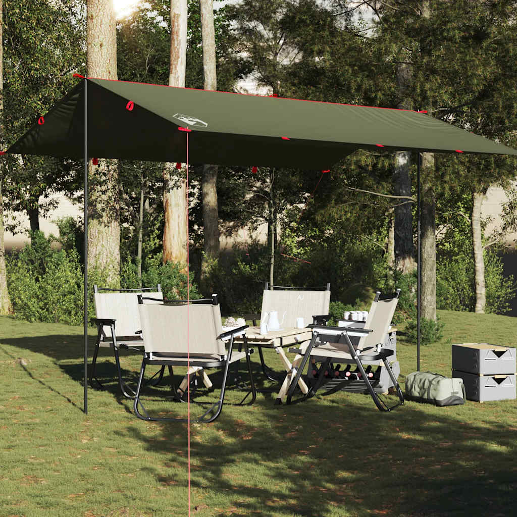 vidaXL Tarp olivgr&ouml;n 406x306 cm vattent&auml;t