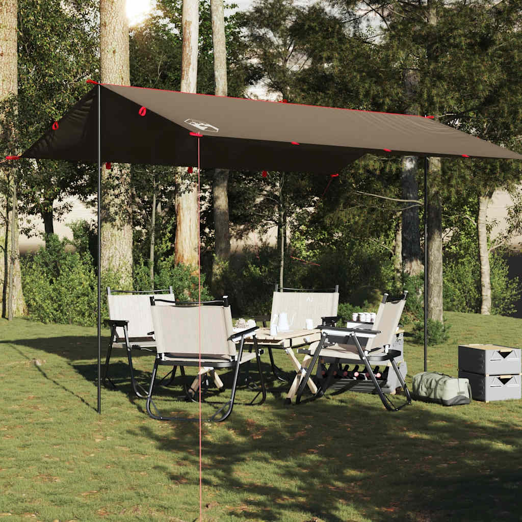vidaXL Kampeerluifel waterdicht 406x306 cm bruin afbeelding