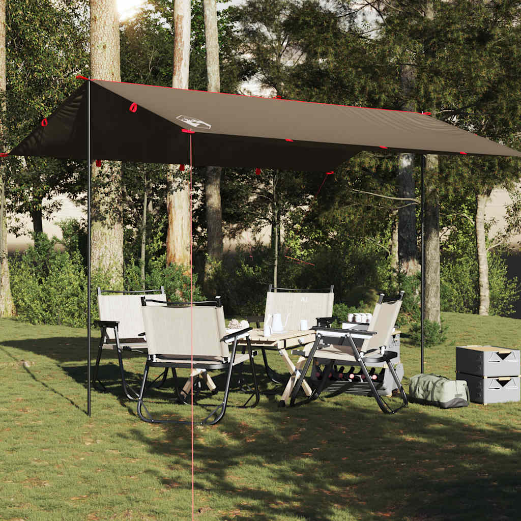 vidaXL Campingpresenning brun 406x306 cm vanntett
