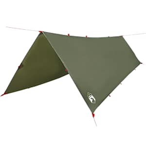 Kempingová plachta olivově zelená 506 x 306 cm nepromokavá - obrázek 2