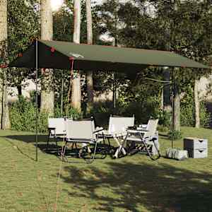 Kempingová plachta olivově zelená 506 x 306 cm nepromokavá - obrázek 3