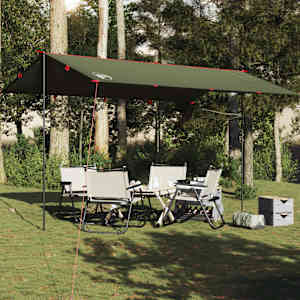 Kempingová plachta olivově zelená 506 x 306 cm nepromokavá - obrázek 1