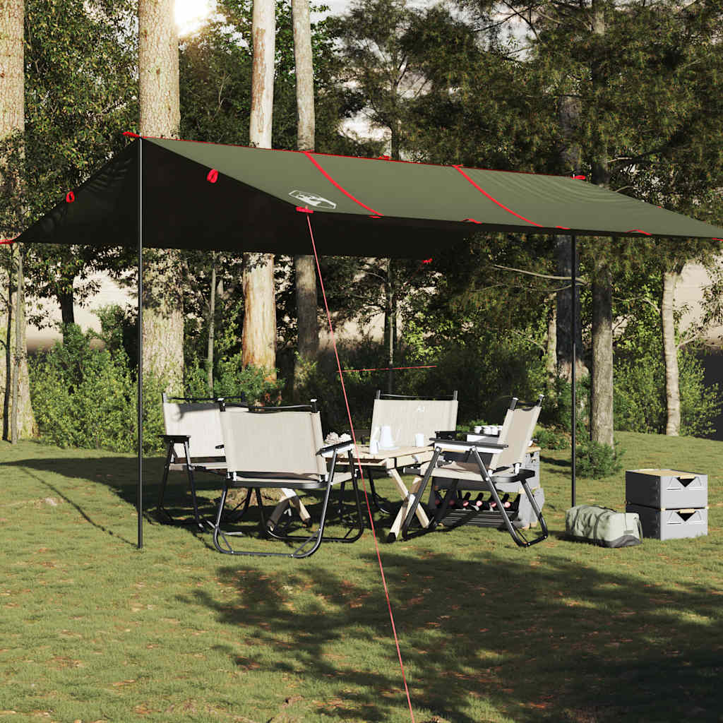 vidaXL Kampeerluifel waterdicht 451x420 cm olijfgroen afbeelding