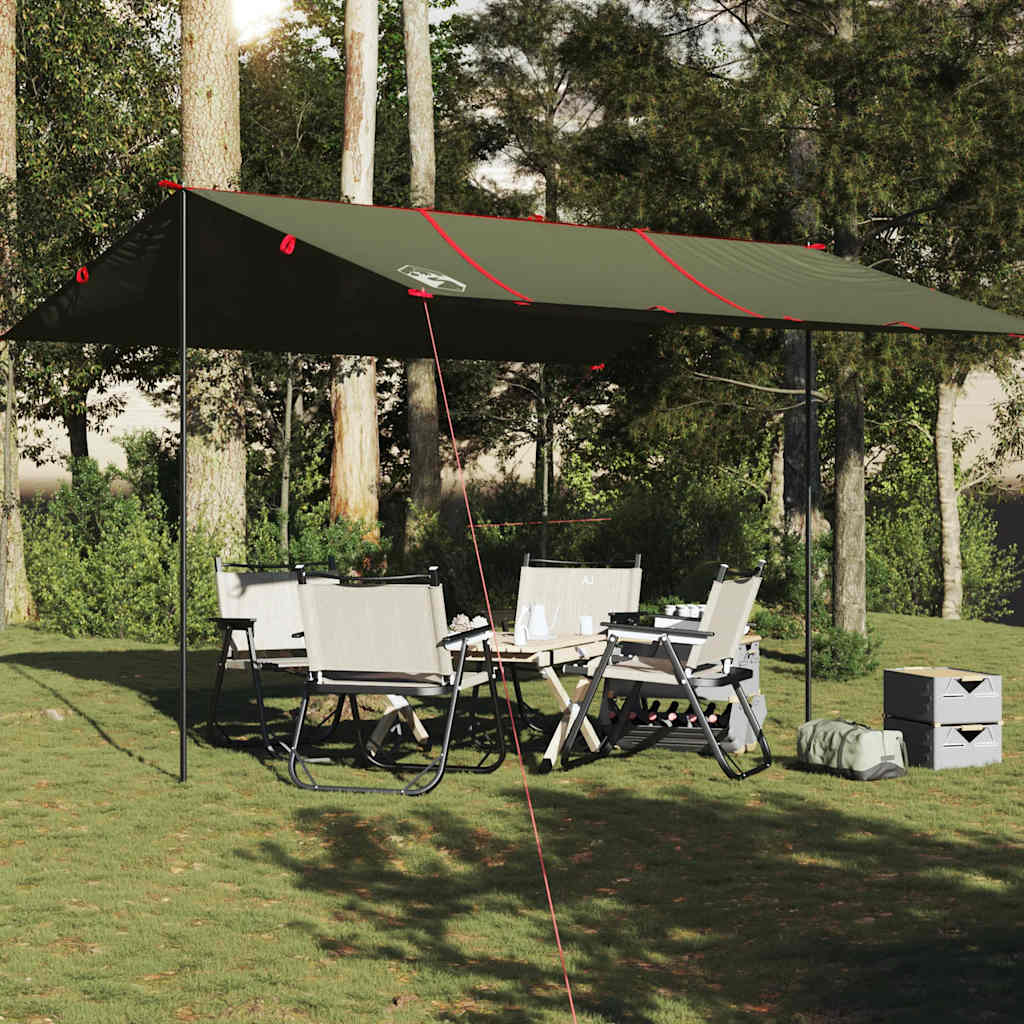 vidaXL Tarp olivgr&ouml;n 451x420 cm vattent&auml;t