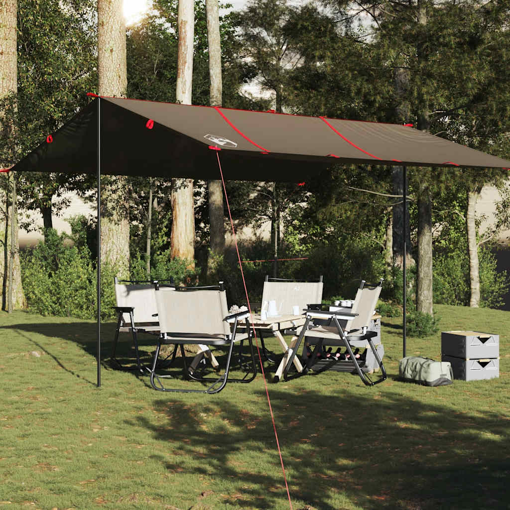 vidaXL Kampeerluifel waterdicht 451x420 cm bruin afbeelding