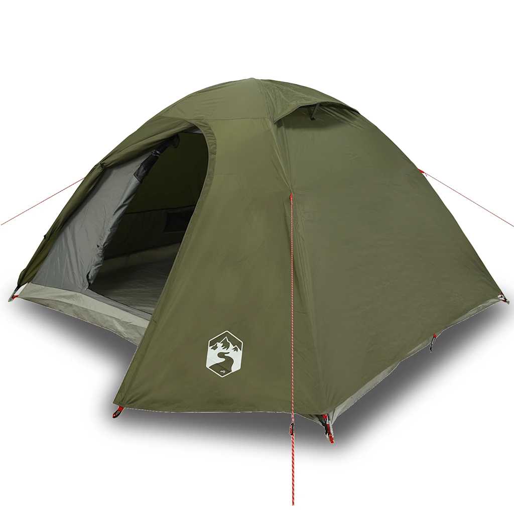 vidaXL Cort camping cupolă 3 persoane verde măsliniu impermeabil