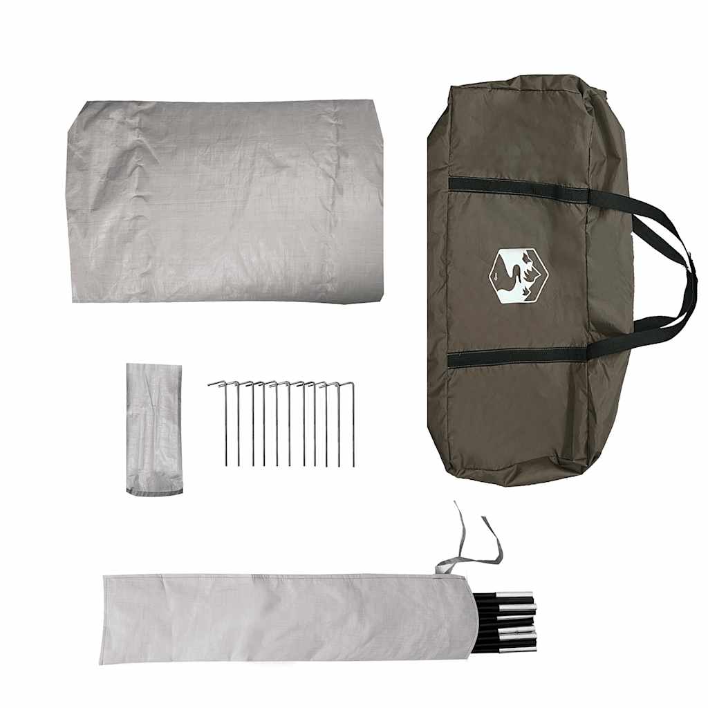 Šotor za kampiranje za 4 osebe rjav vodoodporen - slika 13