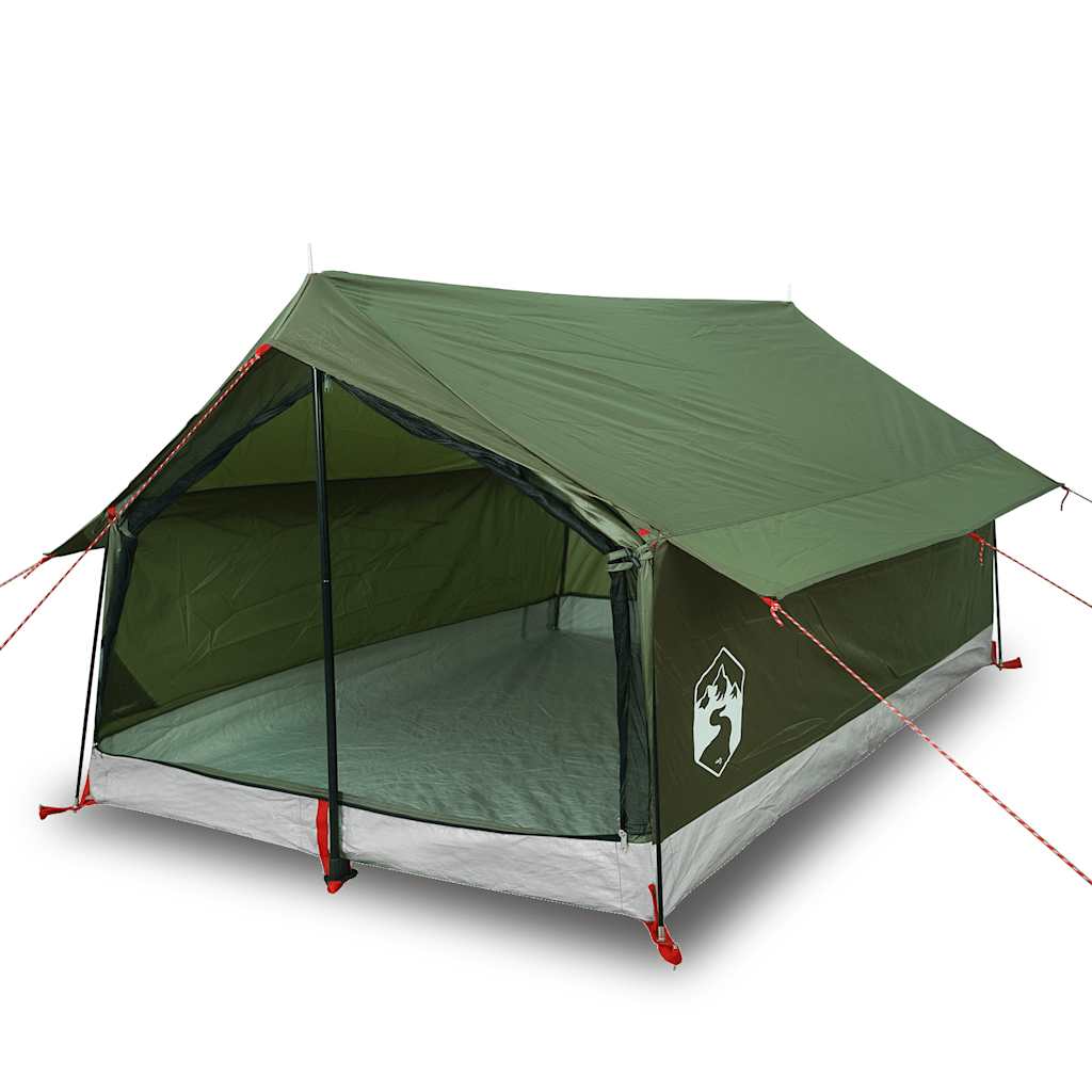 vidaXL Cort de camping pentru 2 persoane, verde măsliniu, impermeabil