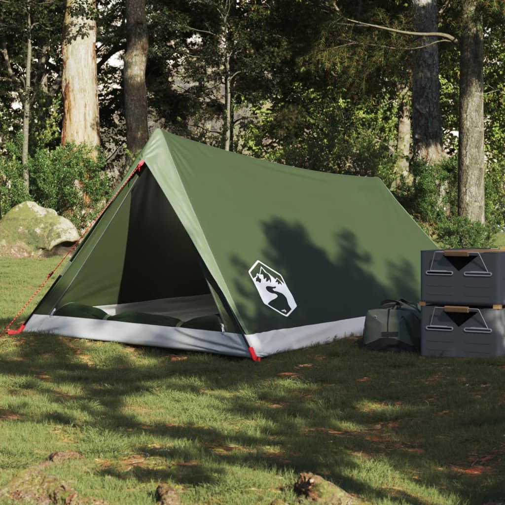 Tenda de campismo p/ 2pessoas tecido impermeável verde azeitona