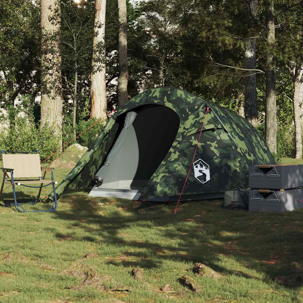vidaXL Tunneltent 3-persoons waterdicht camouflage afbeelding