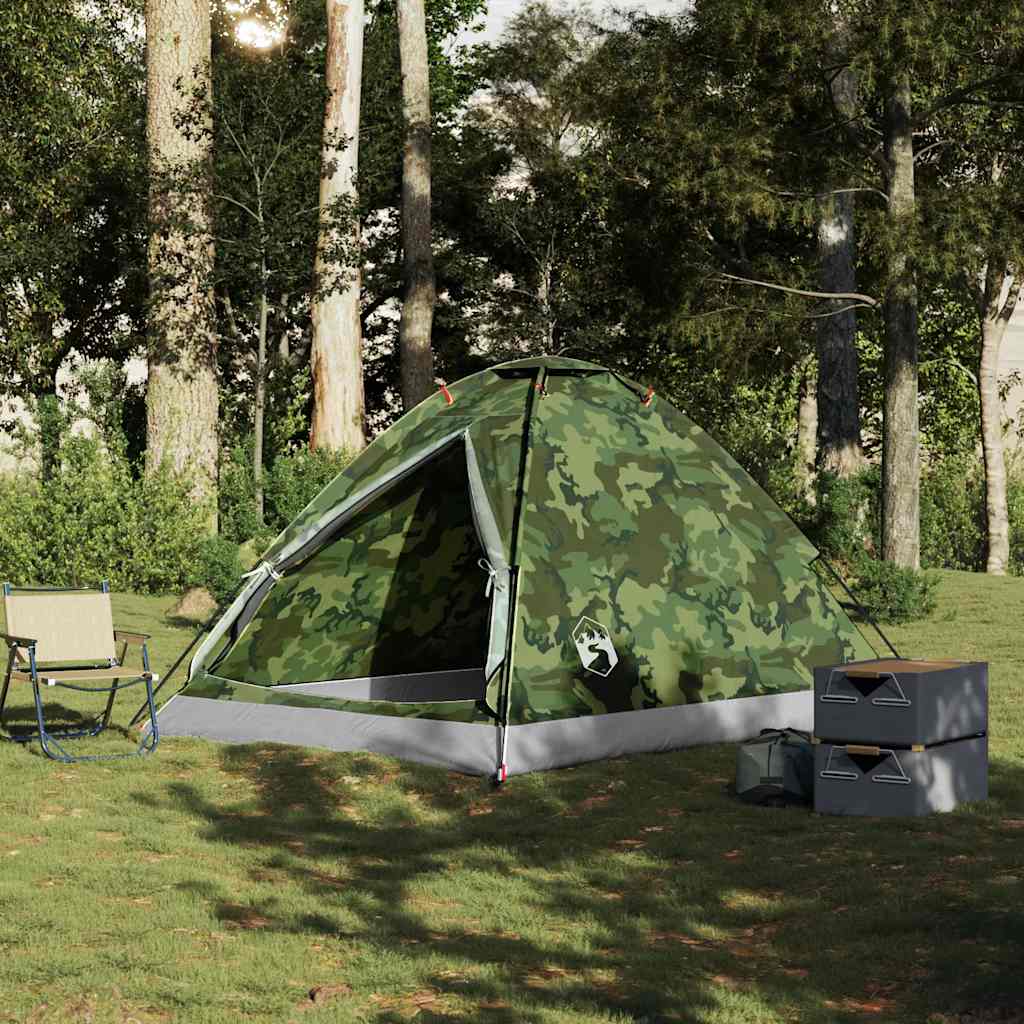 vidaXL Koepeltent 4-persoons waterdicht camouflage afbeelding