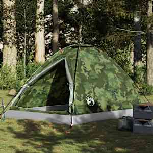 Šotor za kampiranje za 4 osebe kamuflažen vodoodporen