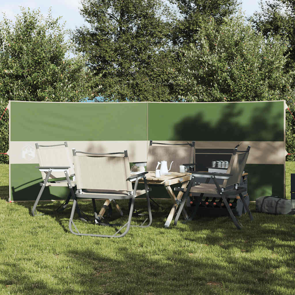 vidaXL Paravan de camping verde 344x120 cm impermeabil