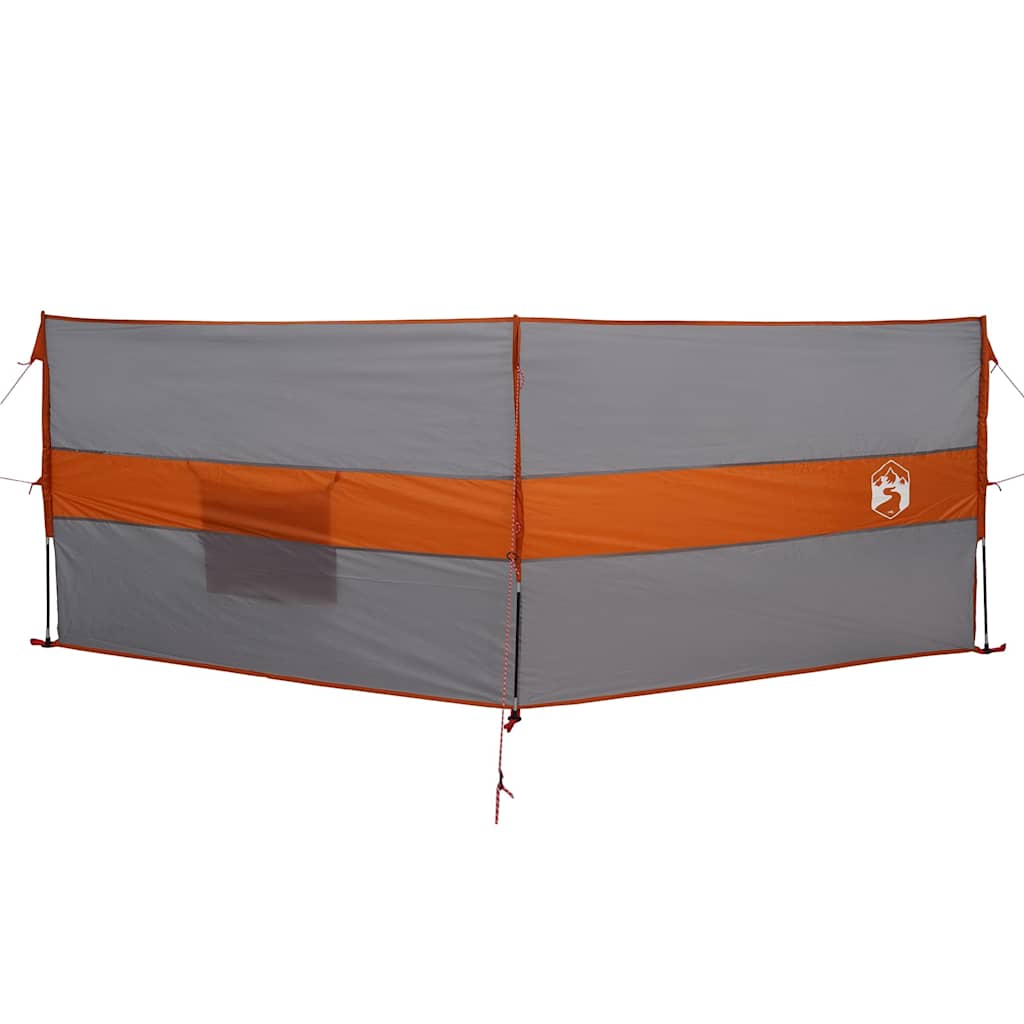 vidaXL Kempingový větrolam šedý a oranžový 344x120 cm nepromokavá